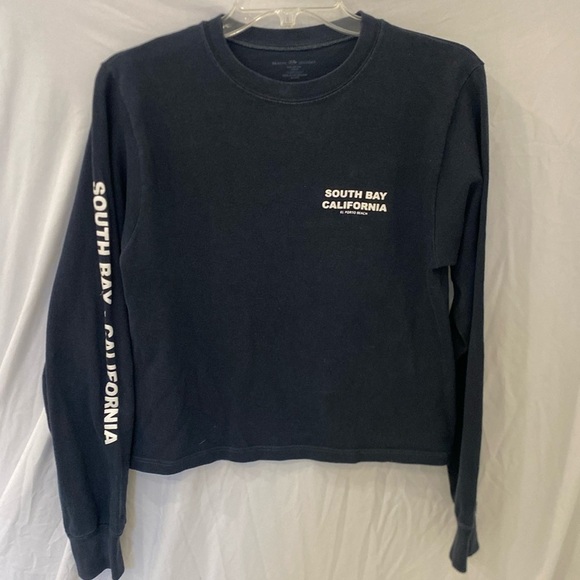Brandy Melville navy South Bay long sleeve tshirt - Picture 1 of 5
